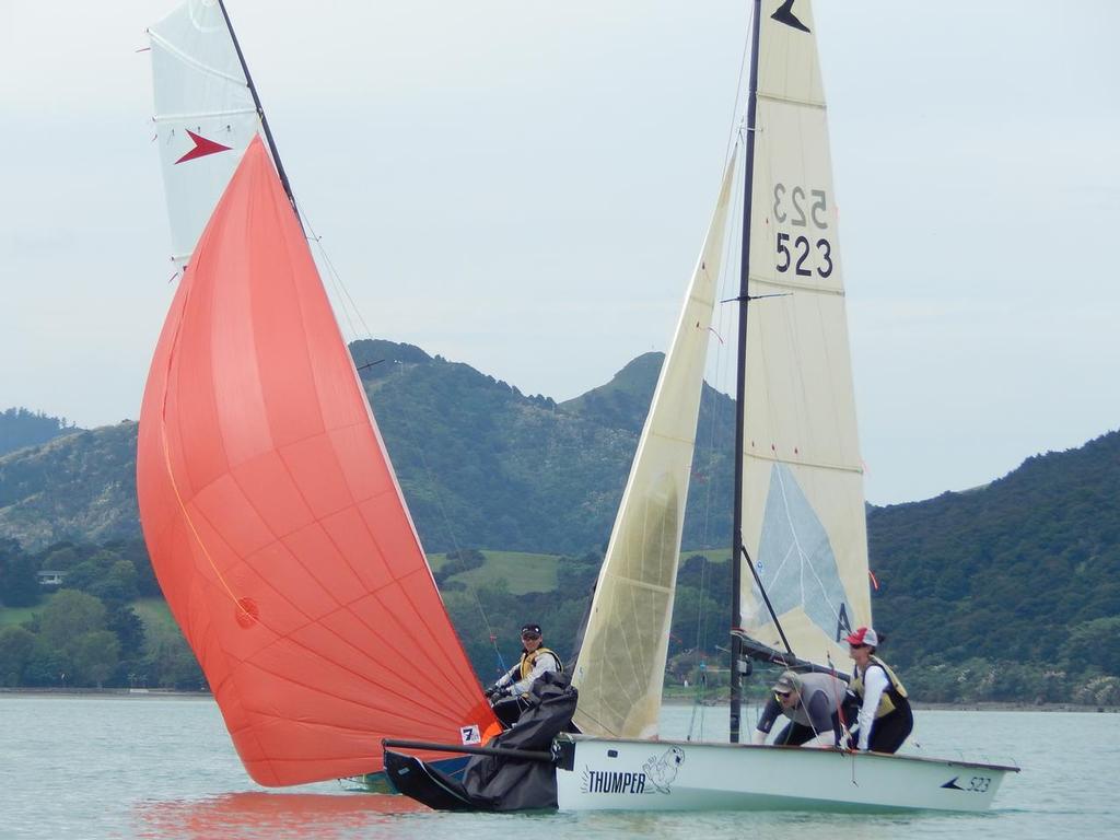 Thumper and Trailblazer at the bottom mark - 2016 Sanders Cup © Ruth WCC